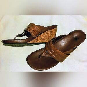 Brown Wedge Sandals